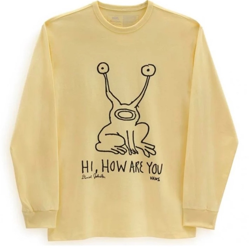 Vans x Daniel Johnston - hi, how are you? Yellow Long Sleeve tee